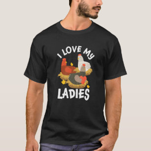 Camiseta Amo Minhas Senhoras Galinhas Avicultor