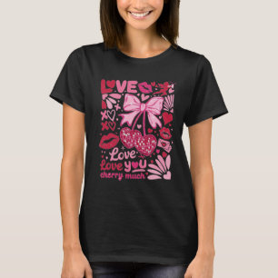 Camiseta amo muito você, cereja