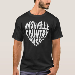 Camiseta Amo Nashville Tennessee Música Country Guitarra To