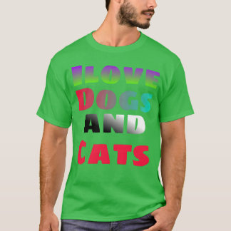 Camiseta Amo o amigo da família dos cães e gatos