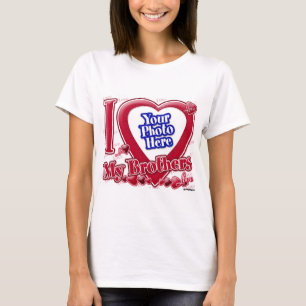 Camiseta Amo o coração vermelho dos meus irmãos - foto