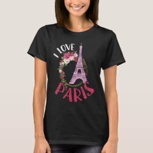 Camiseta Amo Paris Eiffel Tower Paris Feriado França