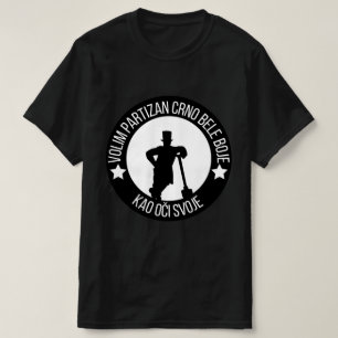 Camiseta Amo Partizan de Preto e Branco