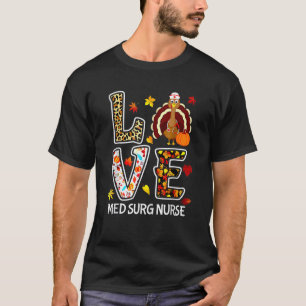 Camiseta Amo Peru Med Cirur Enfermeira Ação de Graças Leopa