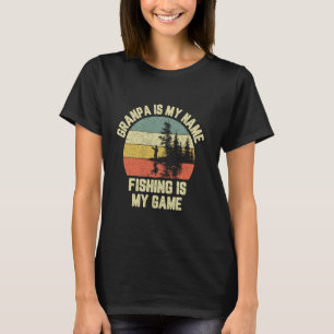 Camiseta Amo Pescar Vô É Meu Nome Pescar É Meu Jogo