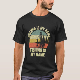 Camiseta Amo Pescar Vovô É Meu Nome Pescar É Meu Jogo