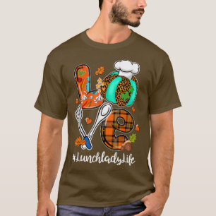 Camiseta Amo Pumpkin Leopardo Almoço Lady Life Call Thankga