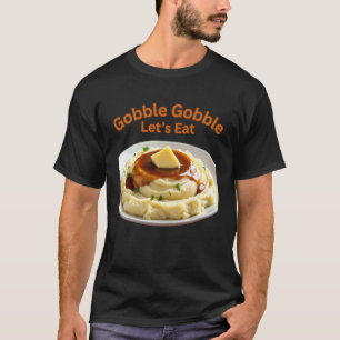 Camiseta Amo Purê de Batata Retrô Dia de Ação de Graças Jan