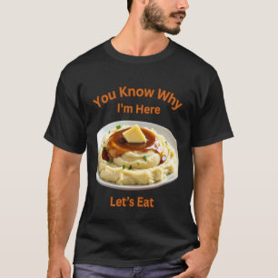 Camiseta Amo Purê de Batata Retrô Dia de Ação de Graças Jan