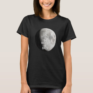 Camiseta Amo-te à Lua e ao Cheio Celestial