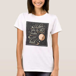 Camiseta Amo-Te À Lua E Ao Negro