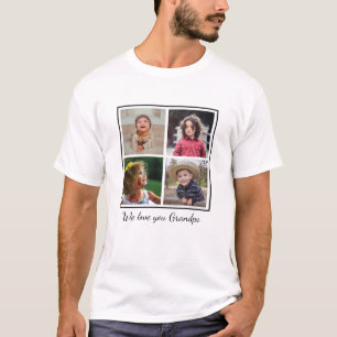 Camiseta Amo-Te, Avô, Colagem Fotográfica 4