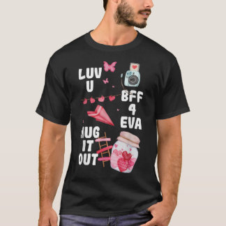 Camiseta Amo-te, Dia de os namorados BFF - Belo VDay Pajama