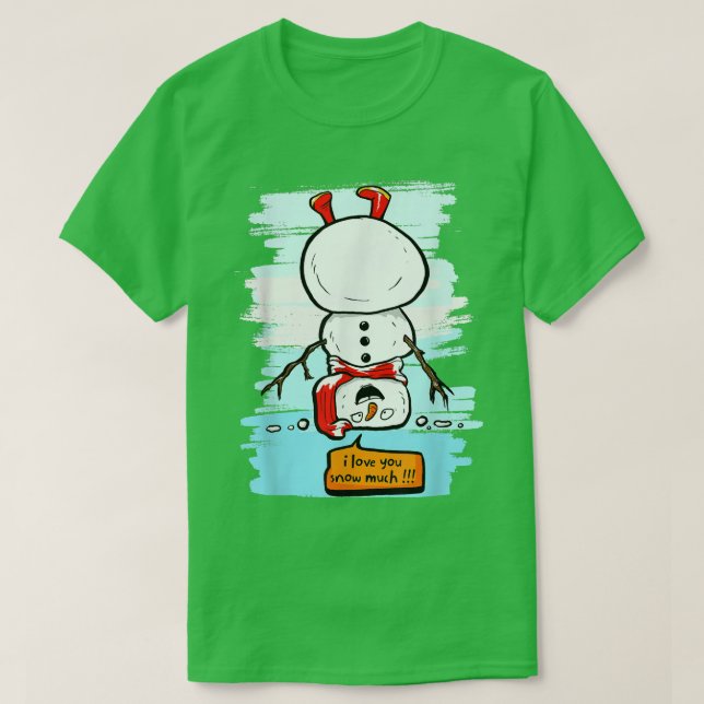 Camiseta Amo-te Snow Muito Snow Man (Frente do Design)