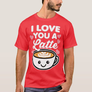 Camiseta Amo-te um Dia de os namorados de café latte