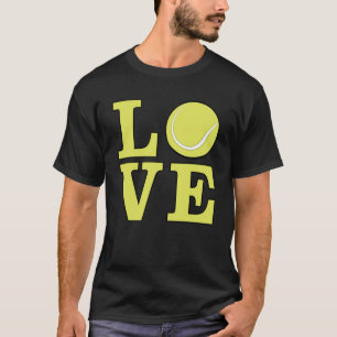 Camiseta Amo Tênis - Texto Amarelo Brilhante