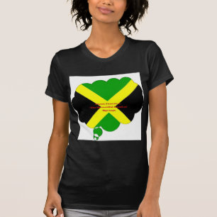 Camiseta Amo Texto Jamaica no Flag Art Impressão