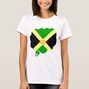 Camiseta Amo Texto Jamaica no Flag Art Impressão