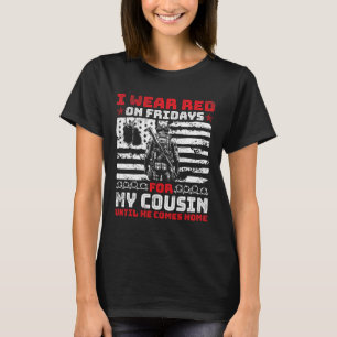 Camiseta Amo, Visto Vermelho Às Sextas-Feiras Para O Meu Pr