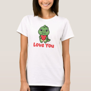 Camiseta Amo Você, Dinossauro do Dia dos Namorados