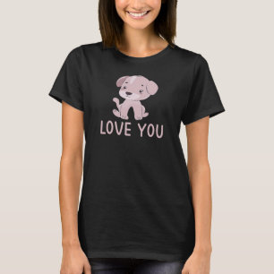 Camiseta Amo Você, Garota que Ama Cachorrinhos