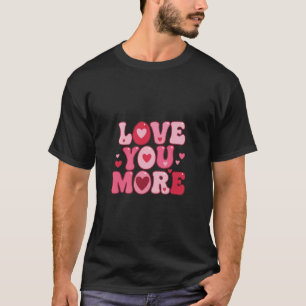 Camiseta Amo Você Mais – Design de Tipografia Retro Groovy
