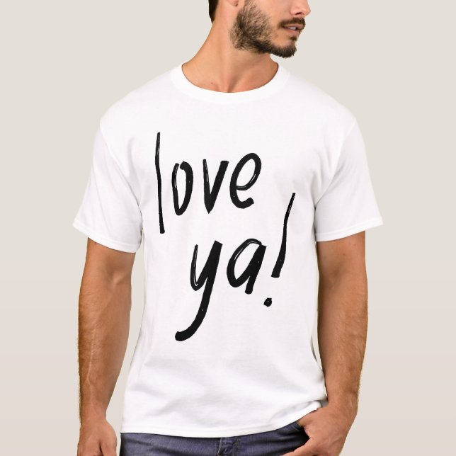 Camiseta Amo Você – Tipografia de Amor Fofo (Frente)