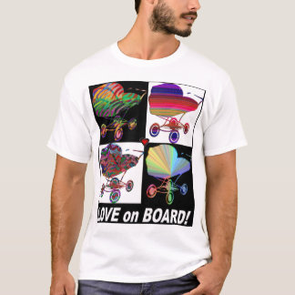 Camiseta Amor a bordo da parte superior da carruagem de