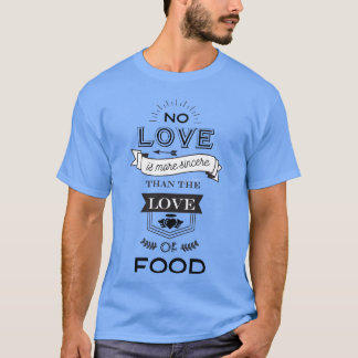 Camiseta Amor à Comida engraçado