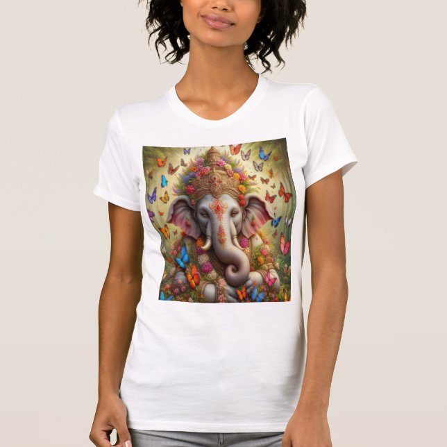 Camiseta Amor a elefantes e borboletas (Frente)