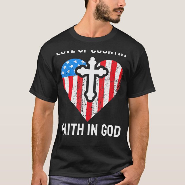 Camiseta Amor À Fé Do País Em Deus (Frente)