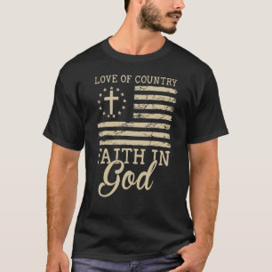 Camiseta Amor À Fé Do País Em Deus 4 De Julho, Patriótico