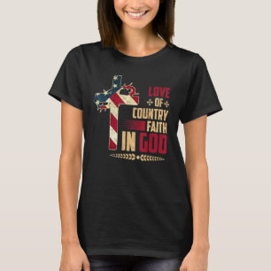 Camiseta Amor À Fé Do País Em Deus Bandeira Americana Chris