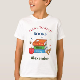 Camiseta Amor A Ler Livros Leitura Personalizar