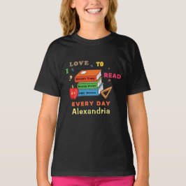 Camiseta Amor A Ler Livros Leitura Personalizar