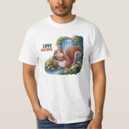 Camiseta Amor à Nature Esquilo Engraçado