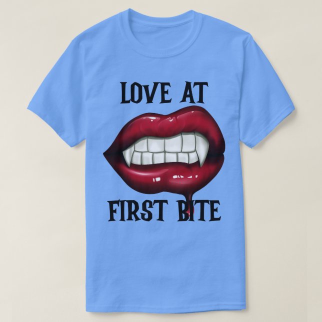 Camiseta Amor à Primeira Mordida (Frente do Design)