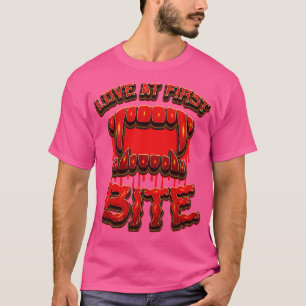 Camiseta Amor À Primeira Mordida Figurino De Halloween Preg