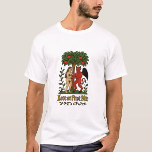 Camiseta Amor à Primeira Morte - Diabo Medieval e Eve Meme