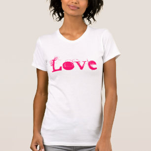 Camiseta Amor À Vida Na Vintage White Pink E Orange