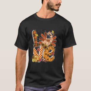 Camiseta AMOR Ação de Graças, Gato de Peru-de-Ova Caiu