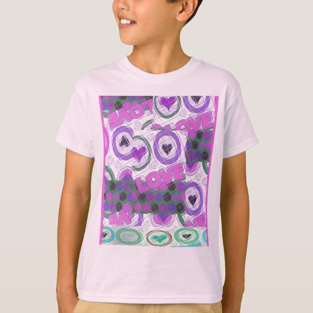 Camiseta Amor Adorável, Coração, Impressão (Frente)