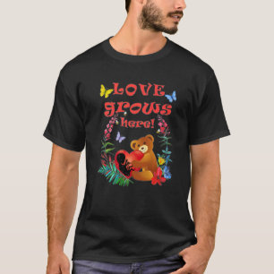 Camiseta Amor Adorável Cresce Aqui Maternidade Pro Life Cel