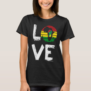 Camiseta AMOR África Mapa e Primeiro Mês de História Negra