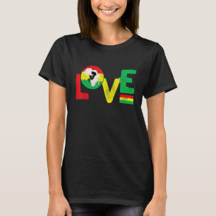 Camiseta Amor África Orgulho da História Negra Afro-Ameri