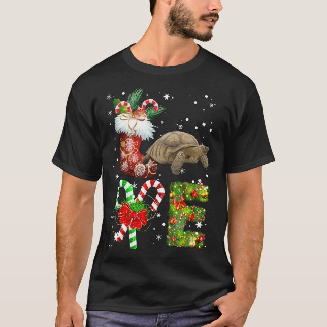 Camiseta Amor Africano Sulcata Tortoise Natal Light An (Frente)