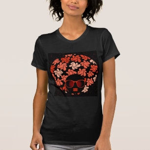 Camiseta Amor Afro Vermelho Coral Almofada