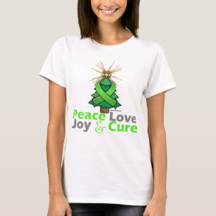 Camiseta Amor, alegria & cura da paz do Natal da fita do