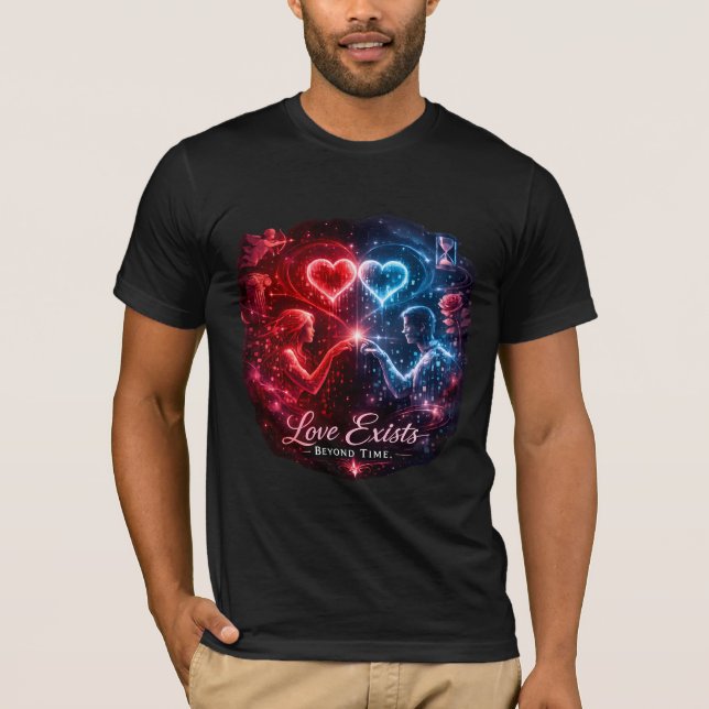Camiseta Amor Além do Tempo – Dia dos Namorados Futurista (Frente)