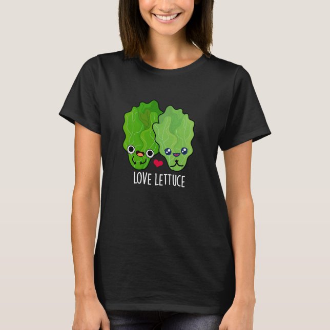 Camiseta Amor Alface Funny Veggie Pun (Frente)